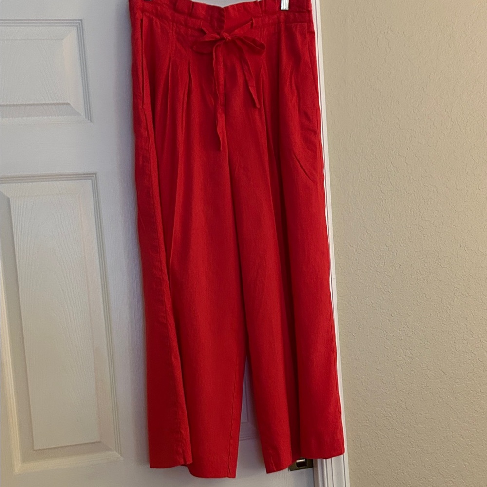 ANTONIO MELANI Red Wide Leg Pants